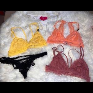 Victoria Secret bra and thong bundle 6 pieces